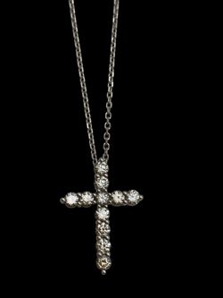 18" Diamond cross necklace #32235