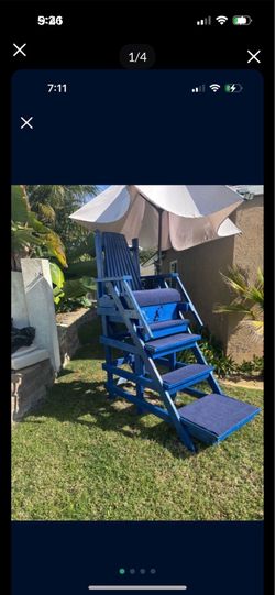 Lifeguard Chair (wood )XL -for yard pool or beach -WOW