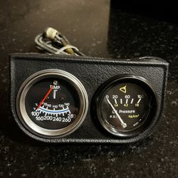 Oil pressure & water temperature gauge