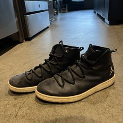 Black Jordan Leather