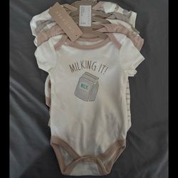 Chickpea 0-3m bodysuits 5pk
