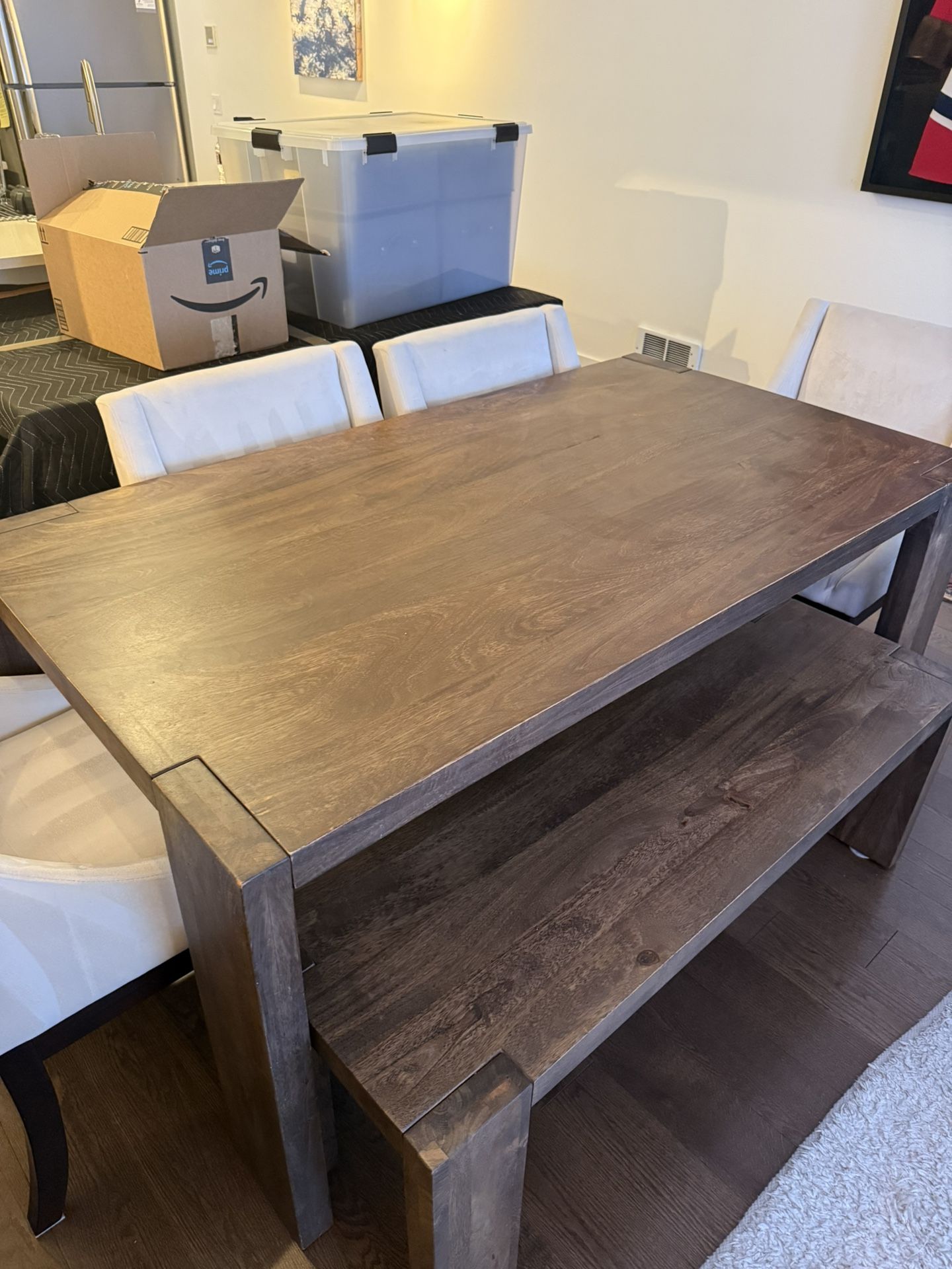 CB2 Blox 63” Solid Wood Dining Table