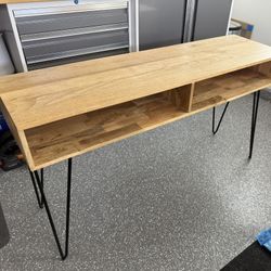 Wood Console Table Metal Legs