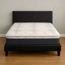 NEW Queen-Size PILLOW TOP MATTRESS and BOX SPRING. Bed frame not included 👍