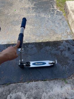 Silver & Blue Razor Kick Scooter