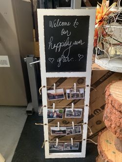 Wedding Sign with Picture Hangers