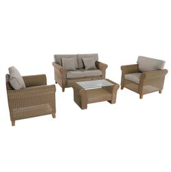Hanover Outdoor Sea Breeze 4-Piece Wicker Seating Set