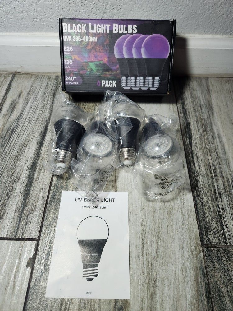 Black Light Bulbs 4 Pack