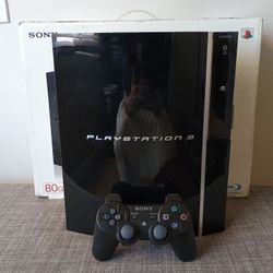Sony Ps3 PlayStation 3 80Gb Like New Condition With Box