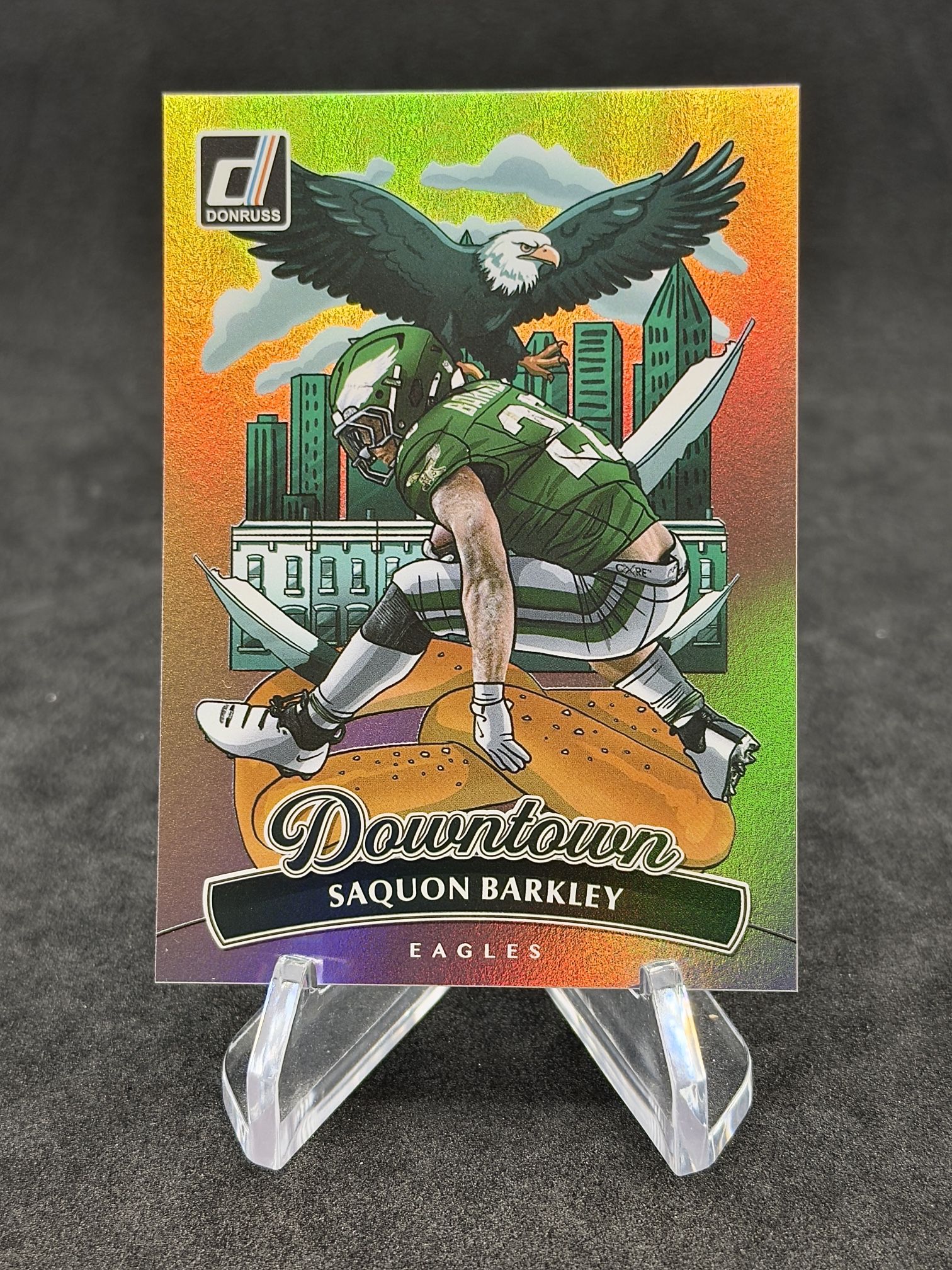 2025 Panini Donruss DOWNTOWN SAQUON BARKLEY #7 SSP Case Hit Eagles