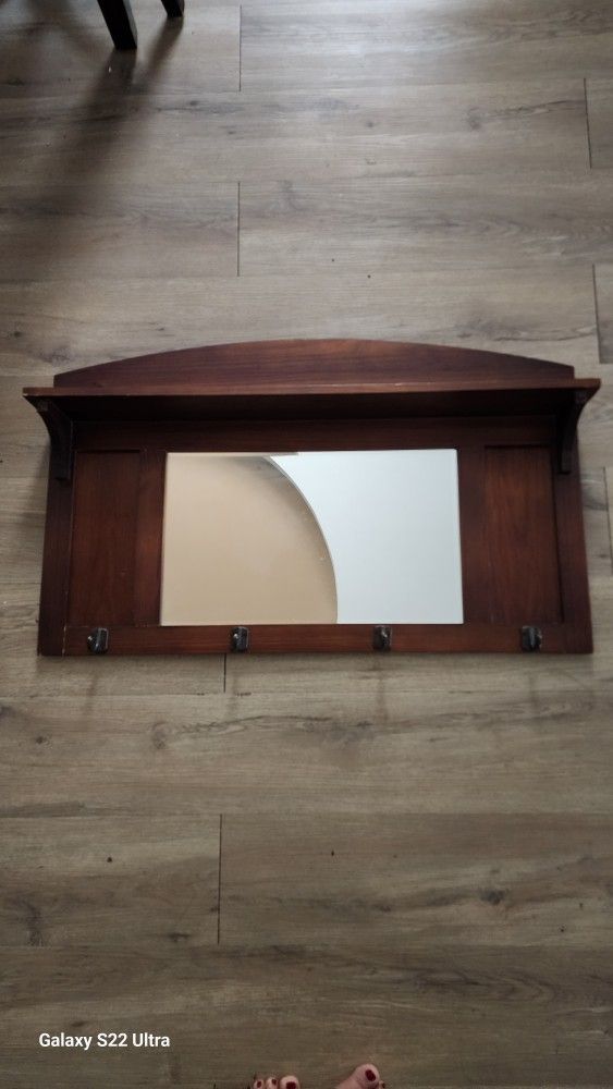 Entry Mirror With Shelf