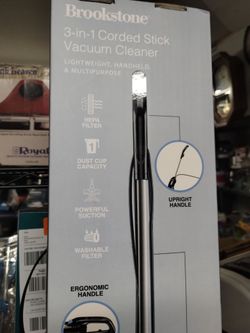 NEW BROOKSTONE 3 IN ONE CORDED VACUUM