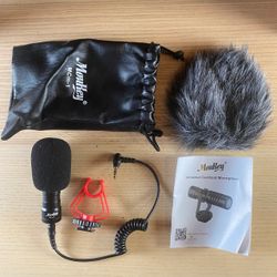 Moukey MCM-1 Camera Microphone, Video Mic with Shock Mount and Dead Cat