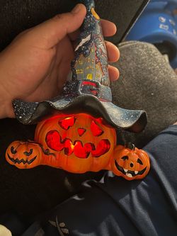 Hodao Halloween Jack-O-Lantern Light-Up Figurine