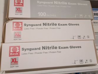 Basic Synguard Nitrile Exam Gloves XL 100-Count