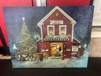 Kirkland Christmas House  Light Up Canvas Wall Decor 