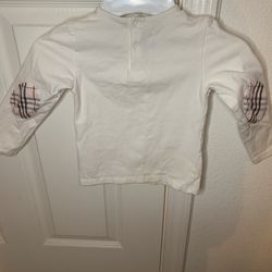 Burberry White Long Sleeve