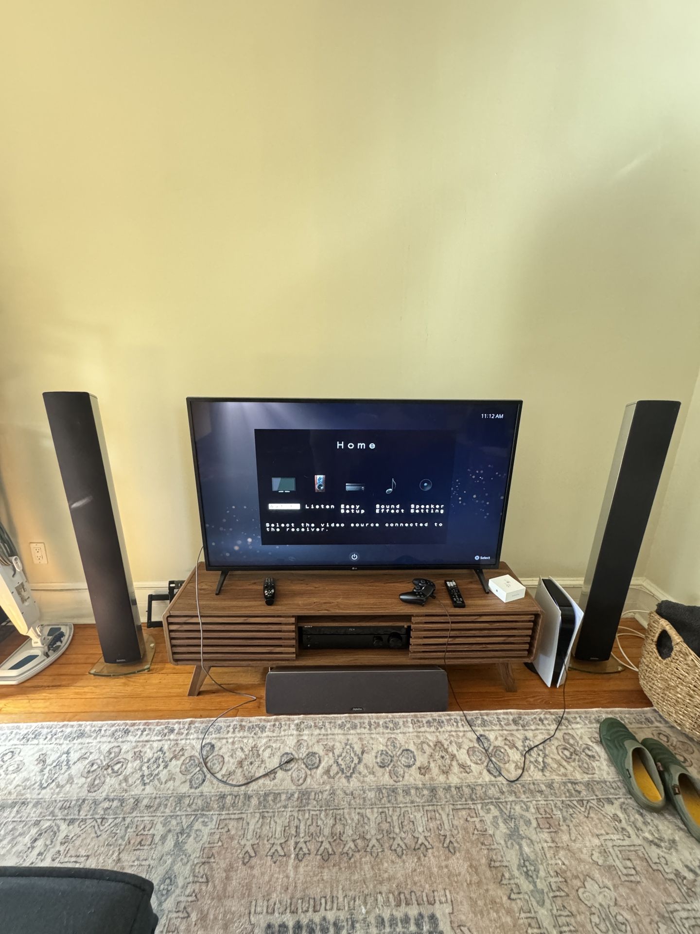 Home Theater Audio System: 3-Channel HiFi Speakers + Sony Receiver