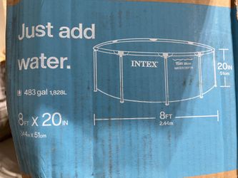 Metal Frame 8 ft x 20 inch pool