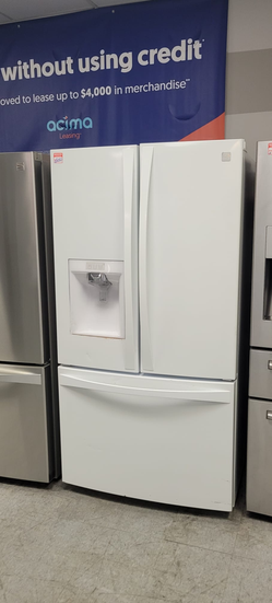 Kenmore Elite French Door Fridge – White, Water Dispenser, 26 cu ft