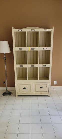 White Cubby Cabinet