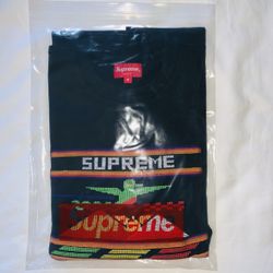 SS19 Supreme Needlepoint Patch Top Black Mens Medium 100% Authentic Deadstock