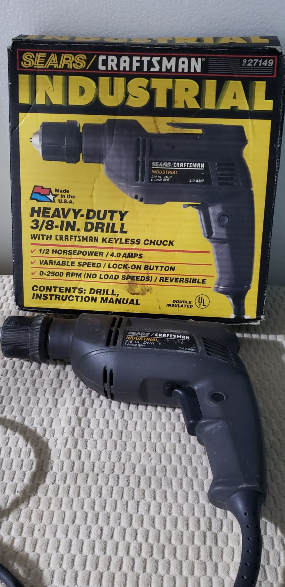 CRAFTSMAN INDUSTRIAL DRILL/ DURABUILT CORDED SCREWDRIVER SET