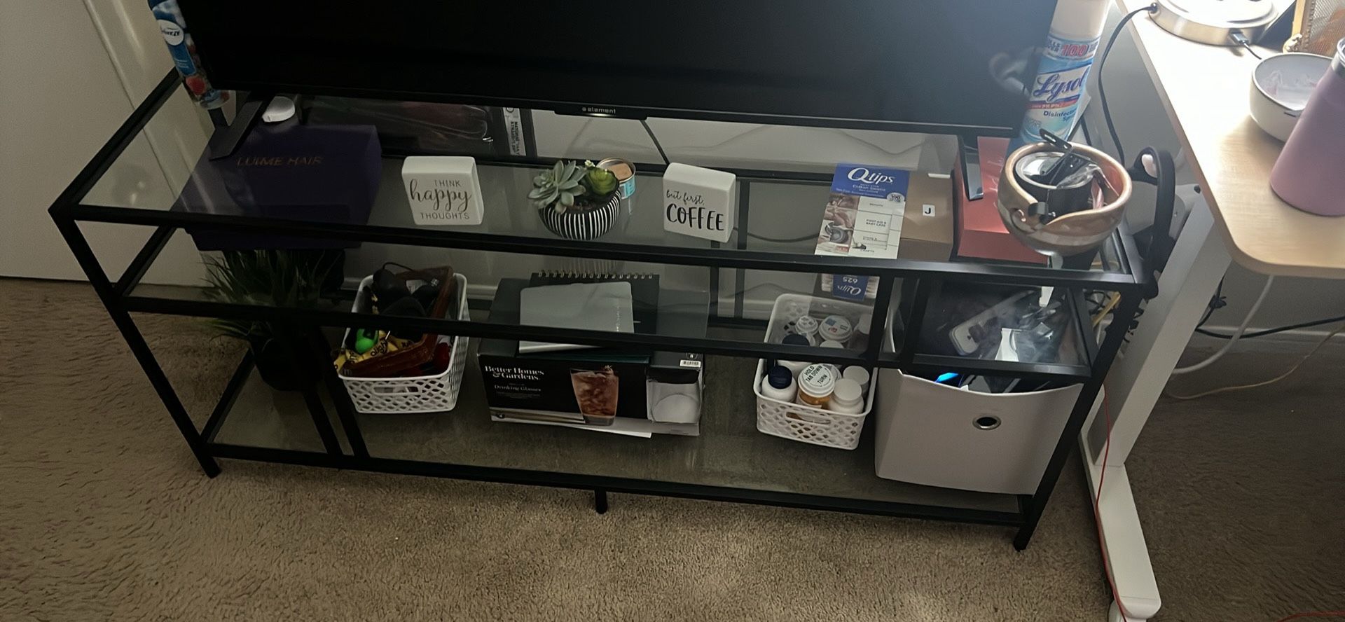 Glass And Metal 60 Inch Tv Stand