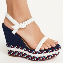 
Christian Louboutin Pyraclou Wedge Sandals