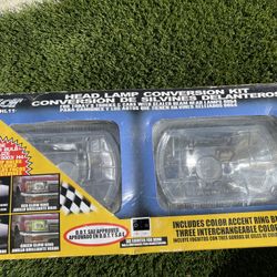 Headlight Conversion Kit With Halo Light Glass For Lamps 6054