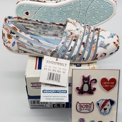 33420-WMLT Bobs Women's From Skechers Daisy Darling Mesh Flats BNWT BOX Size 9.5
