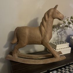 Large Vintage Paper Mache Rocking Horse 