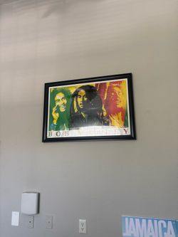 Large Bob Marley picture with Frame