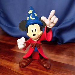 Mickey Mouse as Sorcerer Fantasia Wizard Figure Vintage Figurine