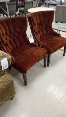 Two Bronze Side Chairs good condition