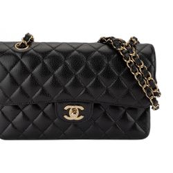 CHANEL Classic Flap CF Classic Chain Shoulder Strap Leather Chain Diamond Grain Embossed Cowhide Crossbody Shoulder Bag Small Size Women's(595)13