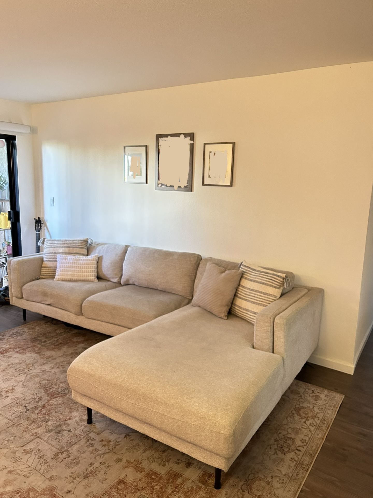 Modern Light Gray Sectional Couch. $250 (Machine Washable, Great Deal!)