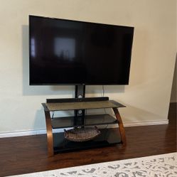 Whalen Payton 3-in-1 Flat Panel TV Stand for TVs up to 65", Brown Cherry