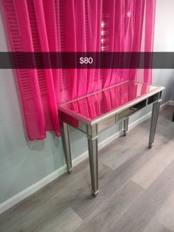 Silver Glass Table
