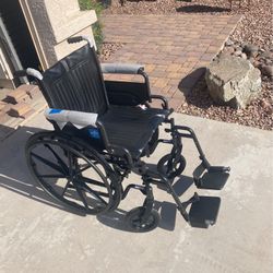 Wheelchair New With Footrests And 18” Vinyl Seat