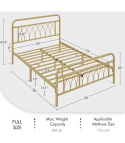 Gold bed frame