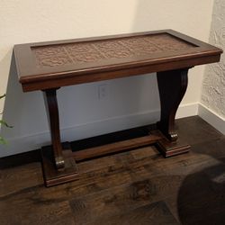 Console Entry Carved Wood Table 