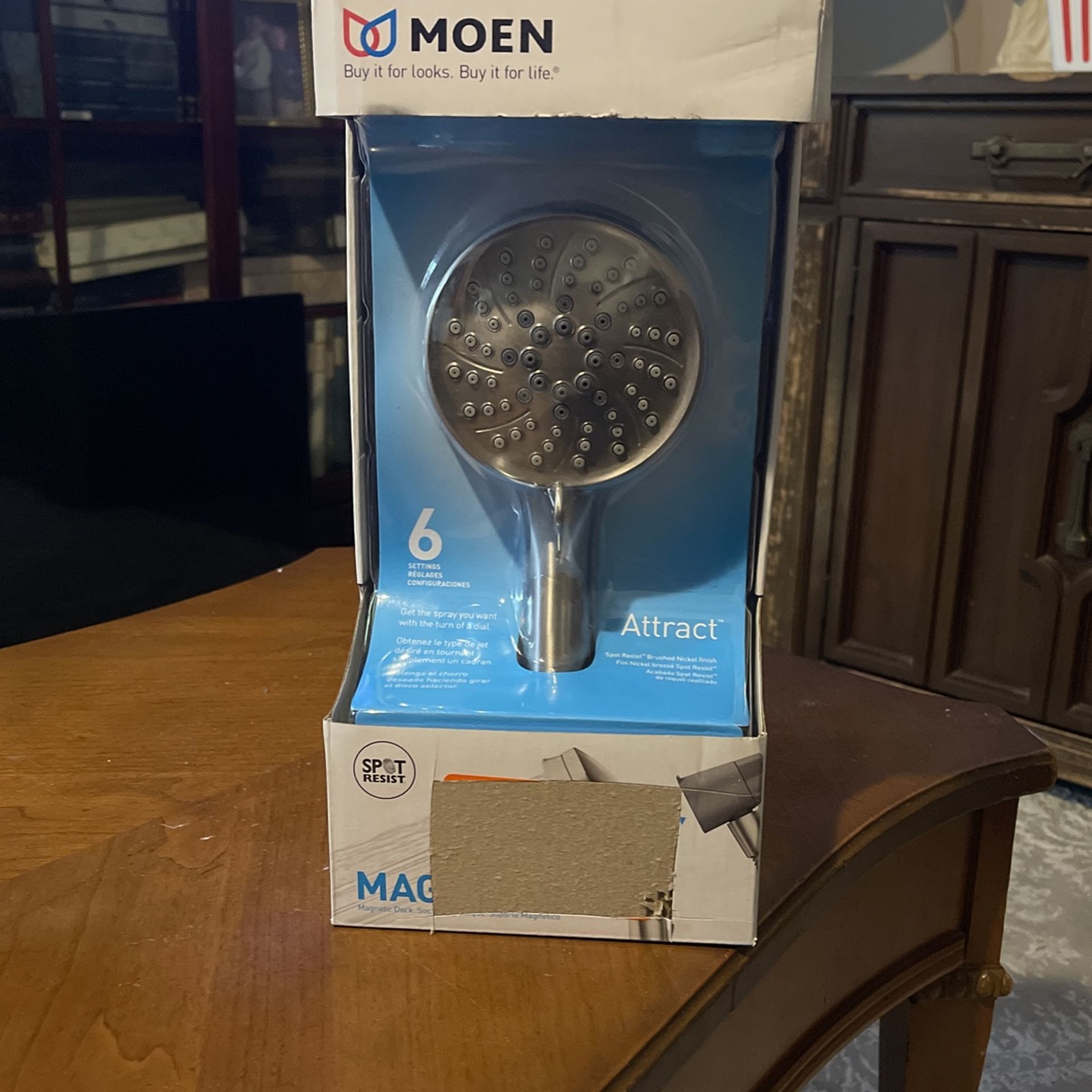 Moen Brushed Nickel Magnetic Shower Head