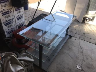 Glass tv stand
