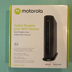 Motorola MG7315 Modem WiFi Router Combo | DOCSIS 3.0 Cable Modem + N450 Single Band Wi-Fi Gigabit Router | 343 Mbps Max Speeds | Approved by Cox and S