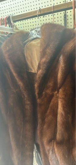 Vintage mink fur coat with satin lining
