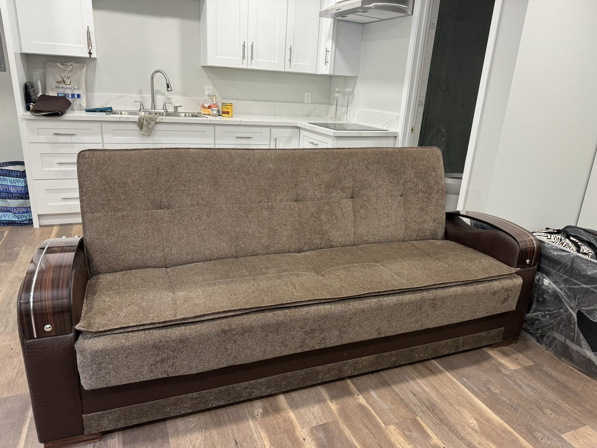 Convertible Sofa Bed with Storage Space