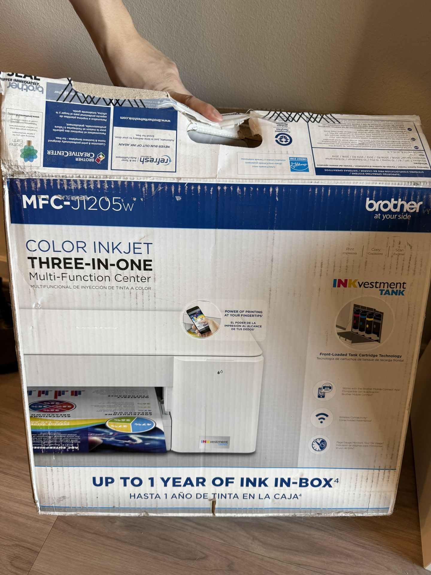 Brother MFC-J1205W Inkvestment Tank Wireless Color Inkjet All-in-One Printer