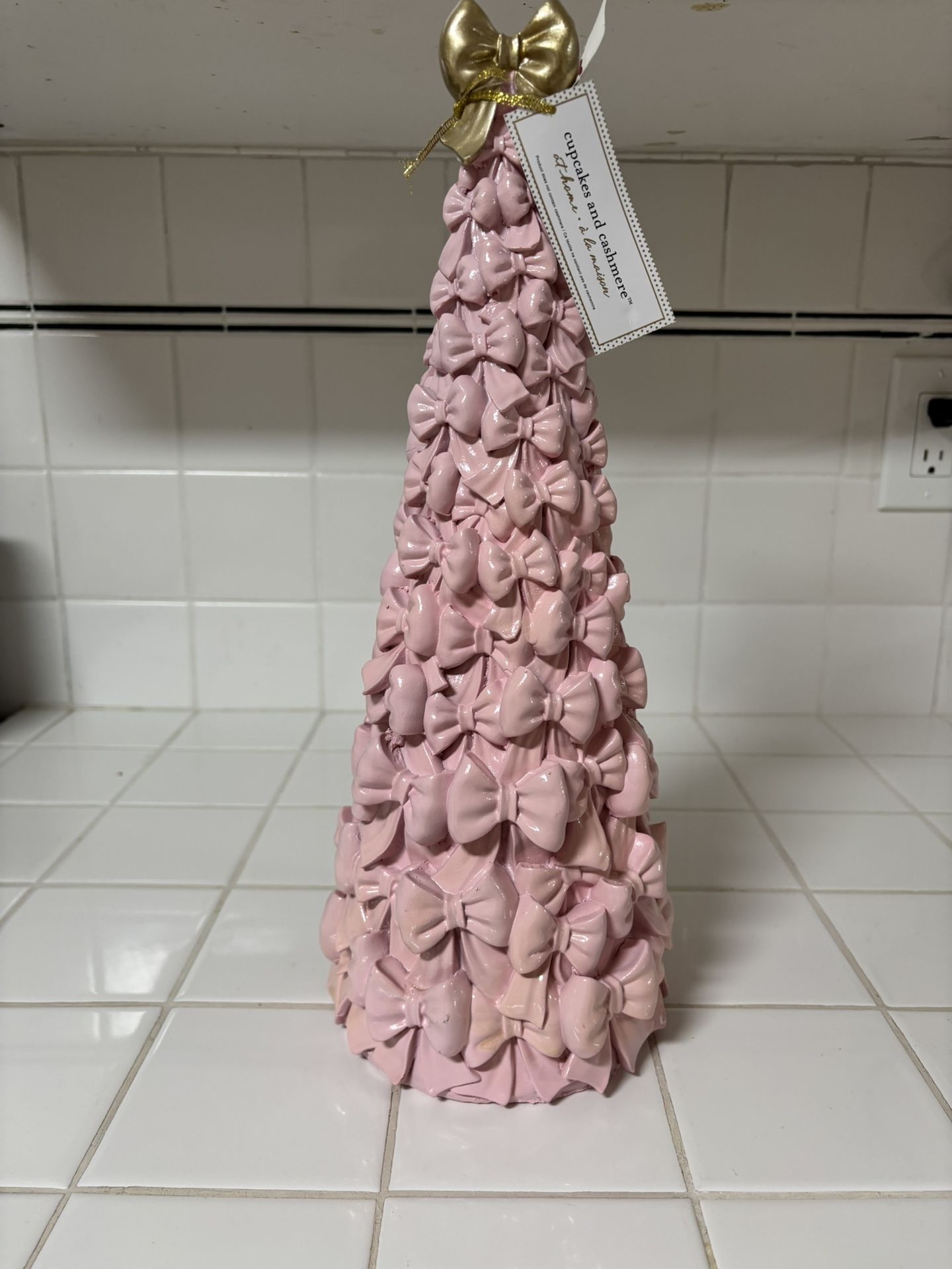 Cupcakes And Cashmere VIRAL PINK Bow CHRISTMAS TREE