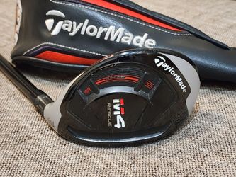 TAYLORMADE M4 3-HYBRID  19* degree WITH FUJIKURA ATMOS GRAPHITE SHAFT REGULAR FLEX AND TAYLORMADE GRIP IN EXCELLENT CONDITION.